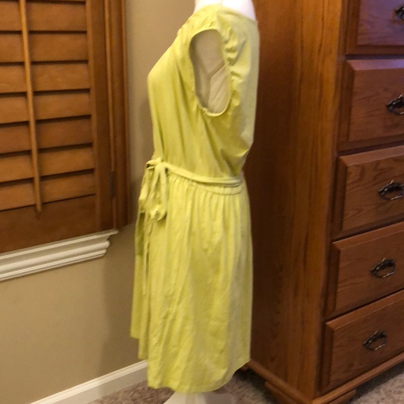 Ann Taylor Loft sleeveless dress with tie size L - Picture 3 of 7